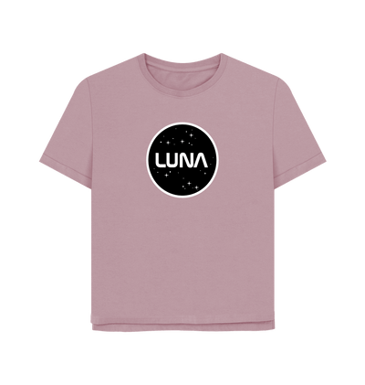 Mauve Womens Relaxed Fit Tee 'Luna Constellation'