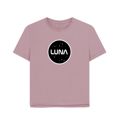 Mauve Womens Relaxed Fit Tee 'Luna Constellation'