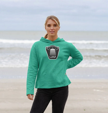 Womens Relaxed Fit 'UFO BEAMED' REMILL Recycled Hoodie