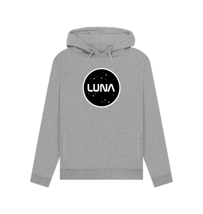 Light Heather Womens Pullover Hoodie 'Luna Constellation'