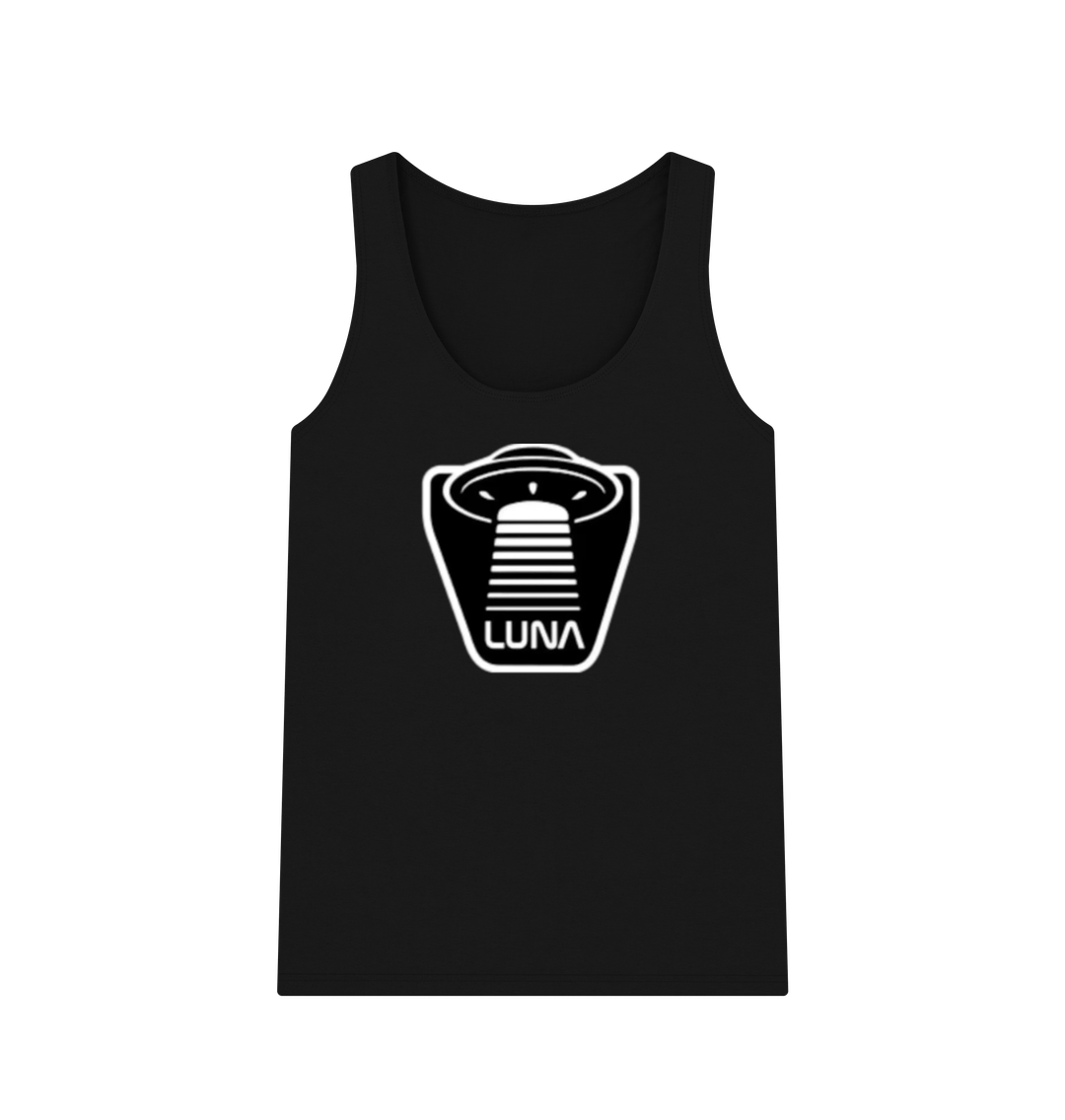 Black Womens Vest Top 'UFO Beam'