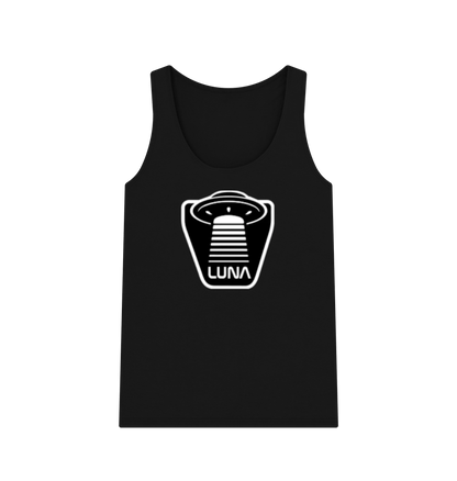 Black Womens Vest Top 'UFO Beam'