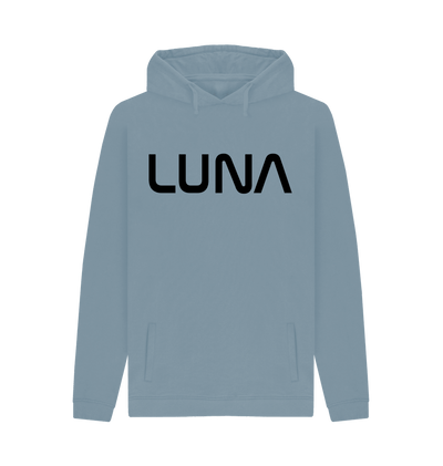 Stone Blue Printed Hoody Front