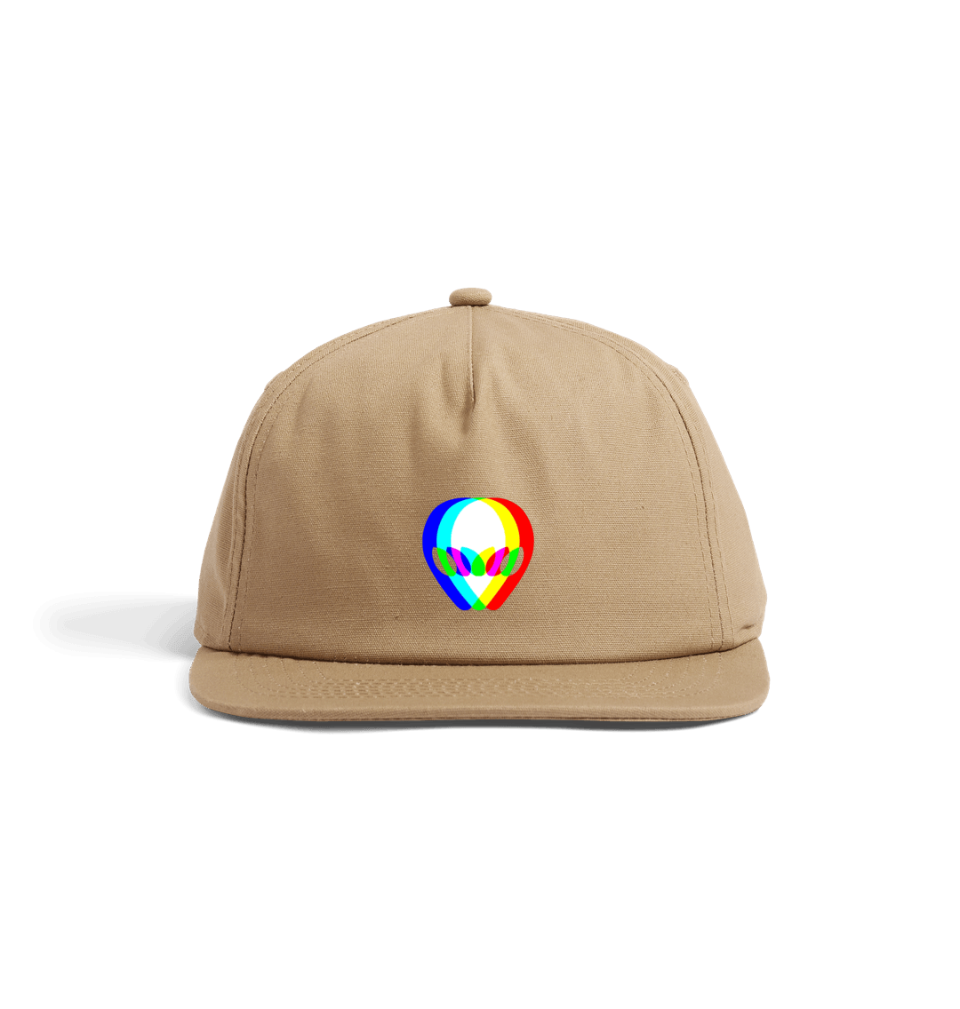 Desert Sand Luna 5 Panel 3D Alien Cap