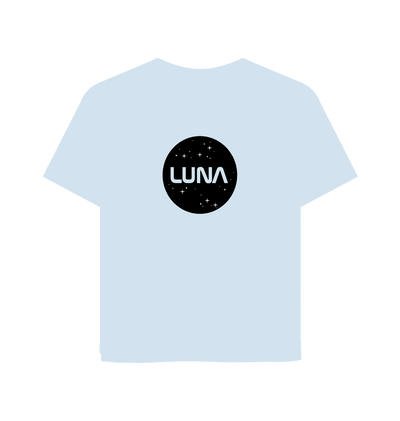 Sky Blue Womens Relaxed Fit Tee 'Luna Constellation'