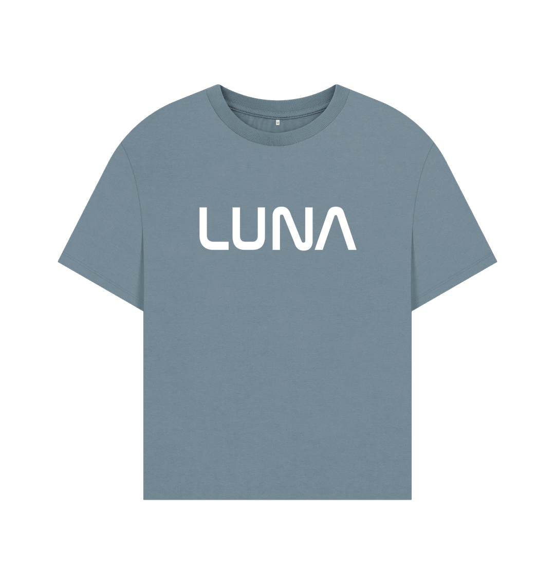 Stone Blue Womens Oversize Astro Tee
