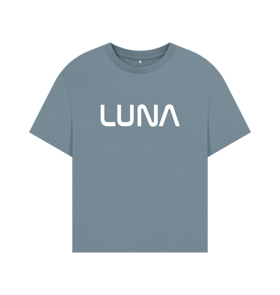 Stone Blue Womens Oversize Astro Tee