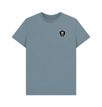 Stone Blue Mens 'UFO BEAMED' Tee | Large Back Print