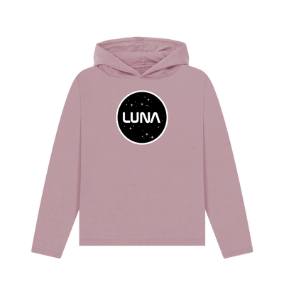 Mauve Womens Relaxed Fit Hoodie 'Luna Constellation'