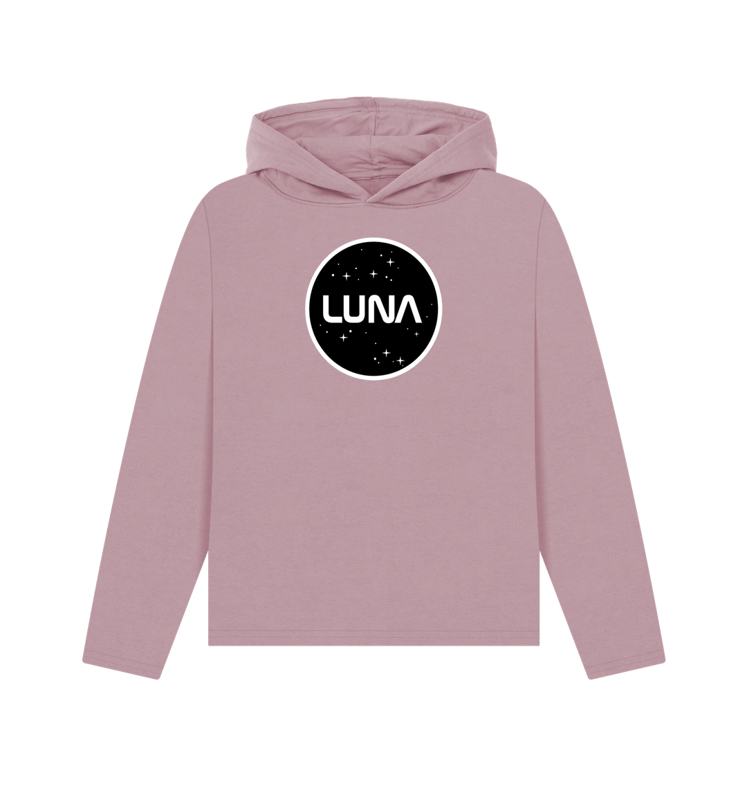 Mauve Womens Relaxed Fit Hoodie 'Luna Constellation'