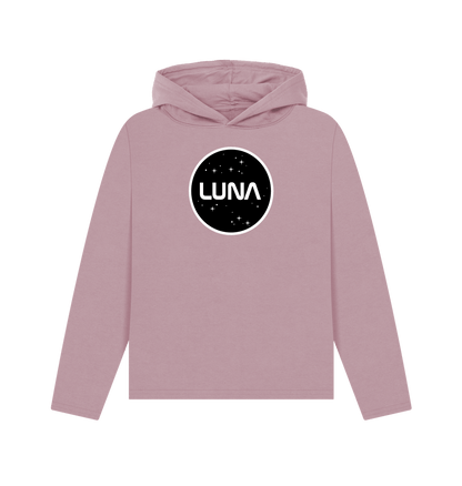 Mauve Womens Relaxed Fit Hoodie 'Luna Constellation'