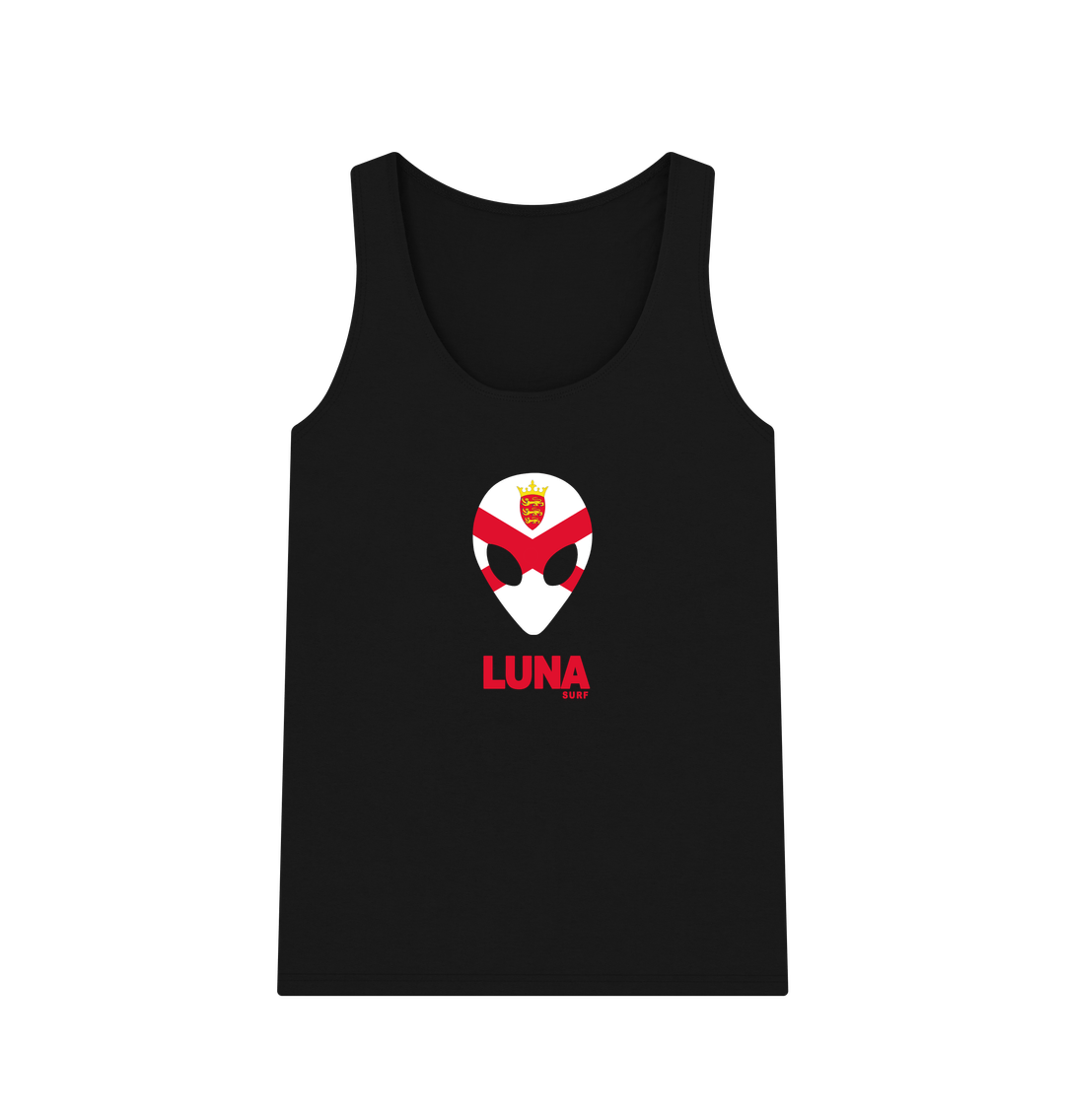 Black Womens Jersey Alien Vest Top