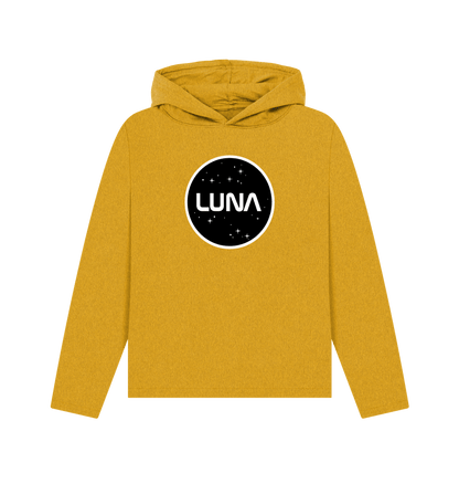 Sunflower Yellow Womens Relaxed Fit 'LUNA CONSTELLATION' REMILL Recycled Hoodie