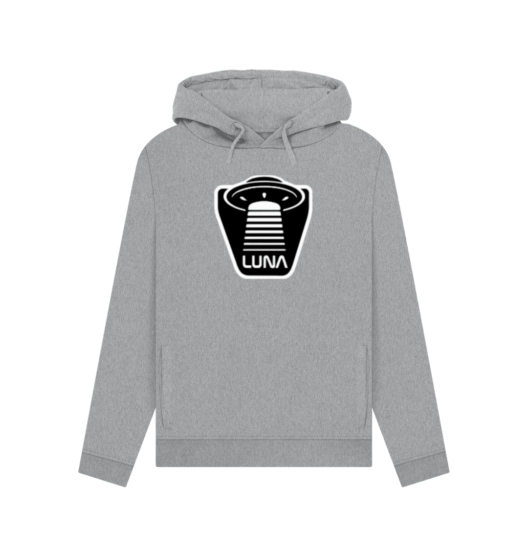 Light Heather Womens Pullover Hoodie 'UFO Beam'