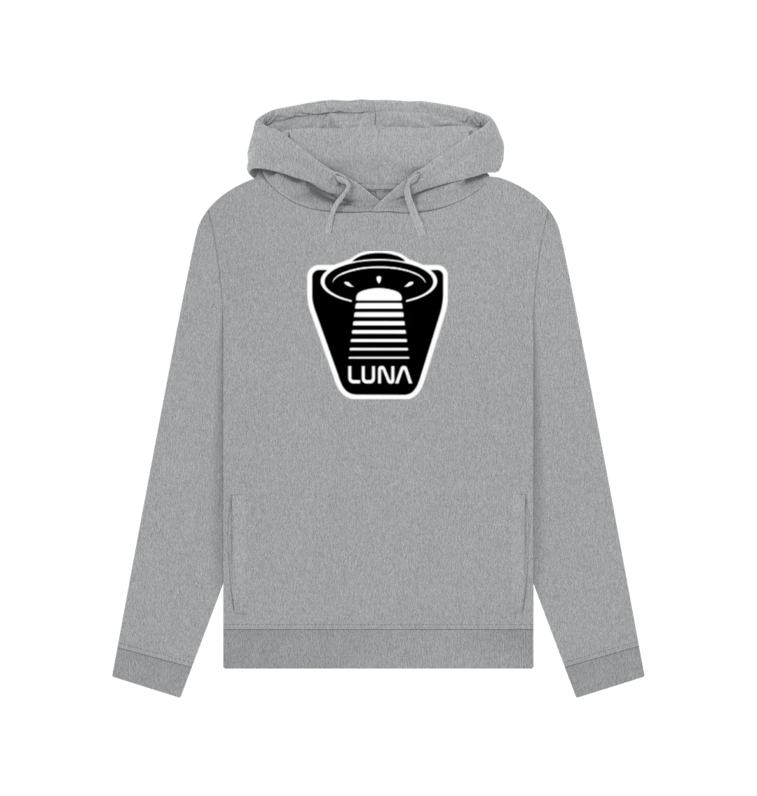 Light Heather Womens Pullover Hoodie 'UFO Beam'