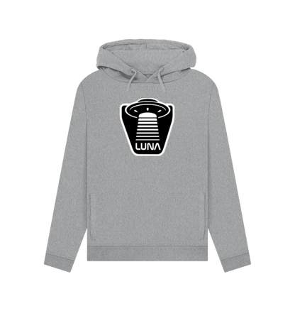 Light Heather Womens Pullover Hoodie 'UFO Beam'