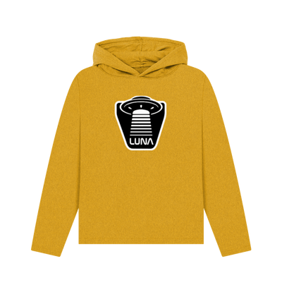 Sunflower Yellow Womens Relaxed Fit 'UFO BEAMED' REMILL Recycled Hoodie