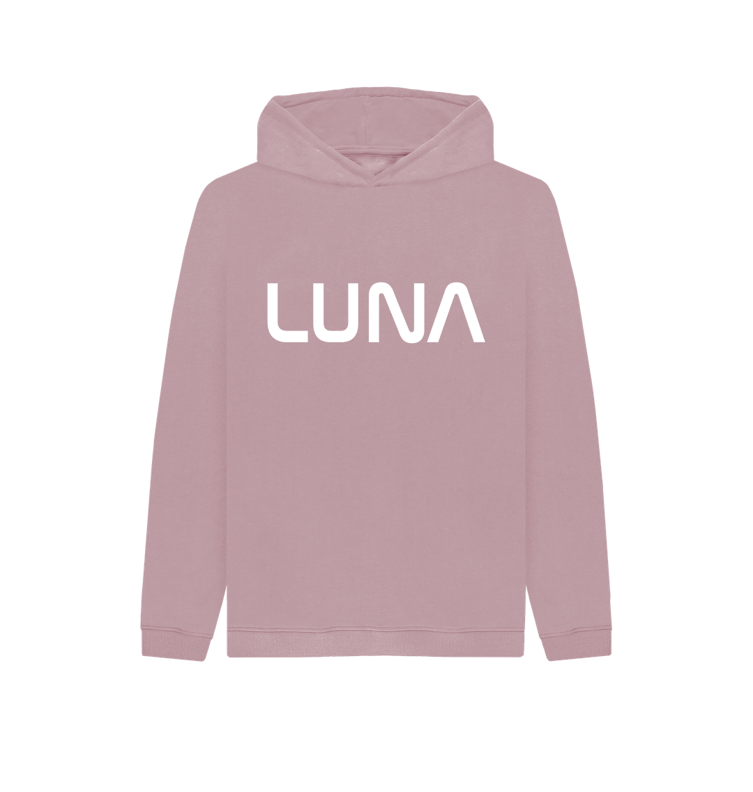 Mauve Kids Astro Text Logo Hoodie