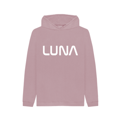 Mauve Kids Astro Text Logo Hoodie