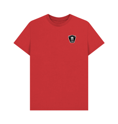 Red Mens 'UFO BEAMED' Tee | Large Back Print