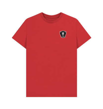 Red Mens 'UFO BEAMED' Tee | Large Back Print