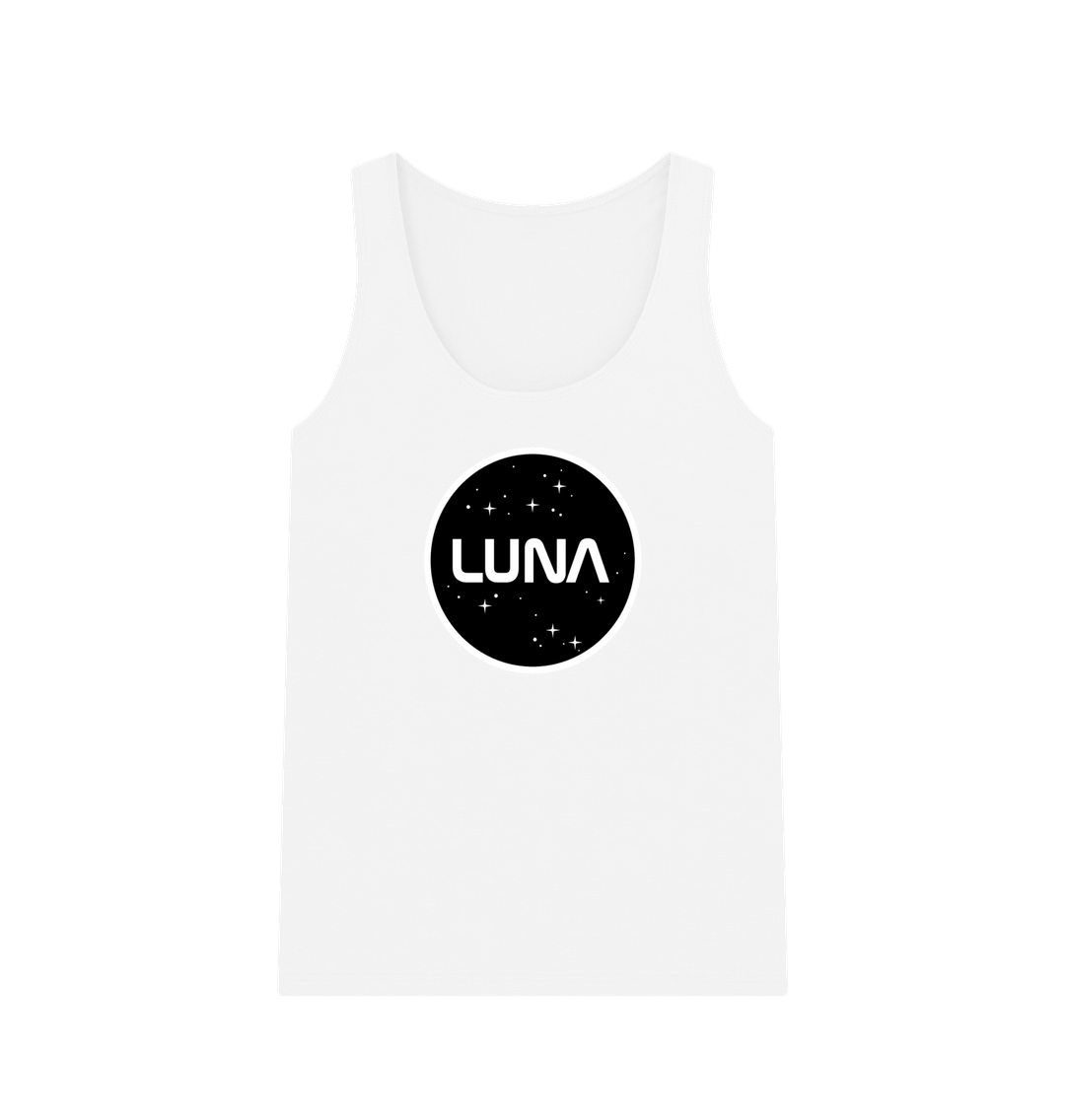 White Womens Vest Top 'Luna Constellation'