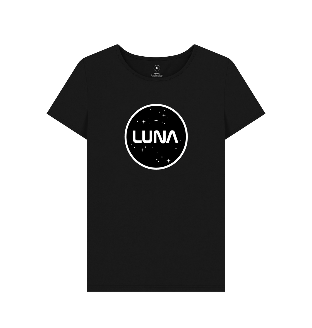 Black Womens 'LUNA CONSTELLATION' REMILL Recycled Tee