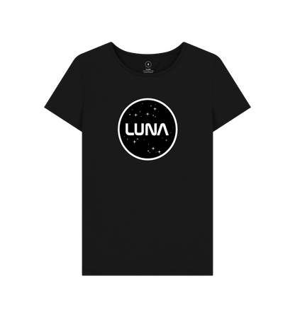 Black Womens 'LUNA CONSTELLATION' REMILL Recycled Tee