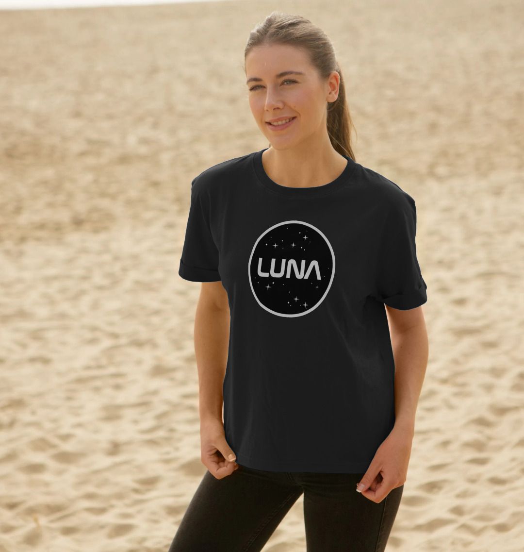 Womens Relaxed Fit Tee 'Luna Constellation'