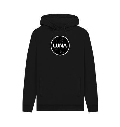 Black Mens 'LUNA CONSTELLATION' REMILL Recycled Hoodie