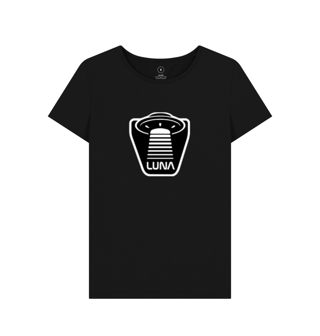 Black Recycled Printed T-Shirt Front