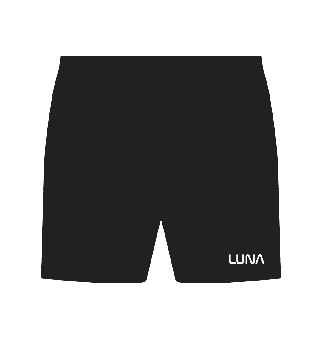 Black Mens Astro text logo Shorts