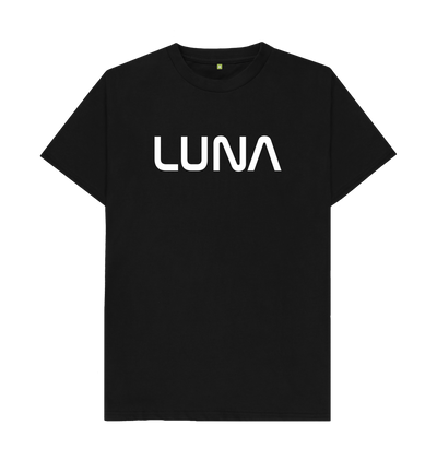 Black Mens Astro Tee White