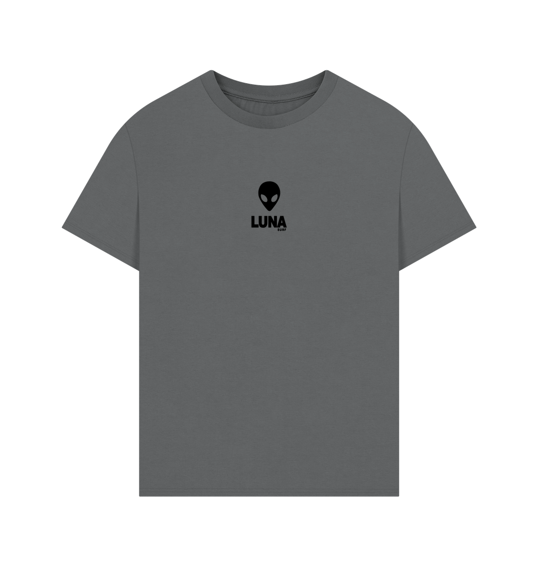 Slate Grey Mens 'ORIGINAL LUNA LOGO' Oversize Tee | Large Back Print