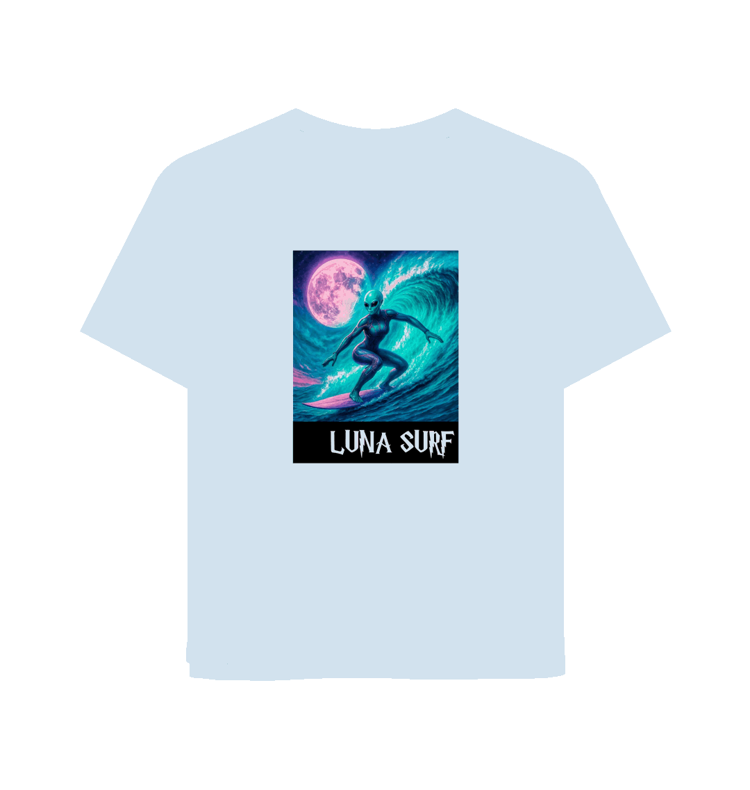 Sky Blue Printed T-shirt Front