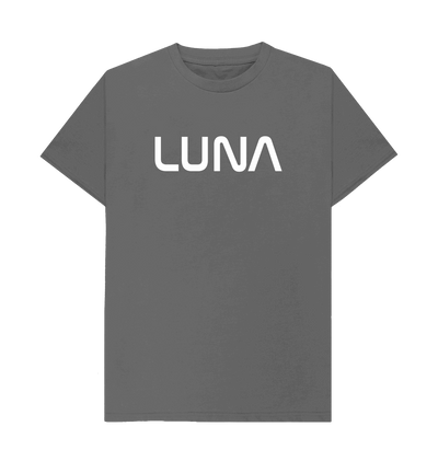 Slate Grey Mens Astro Tee White