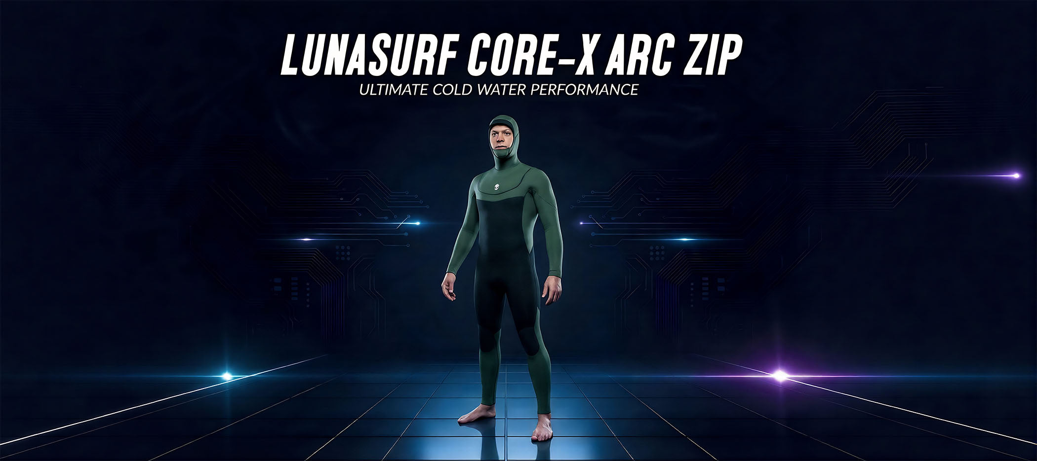 Premium 4/4mm Hooded Wetsuit | Yamamoto Neoprene | Arc Zip Entry