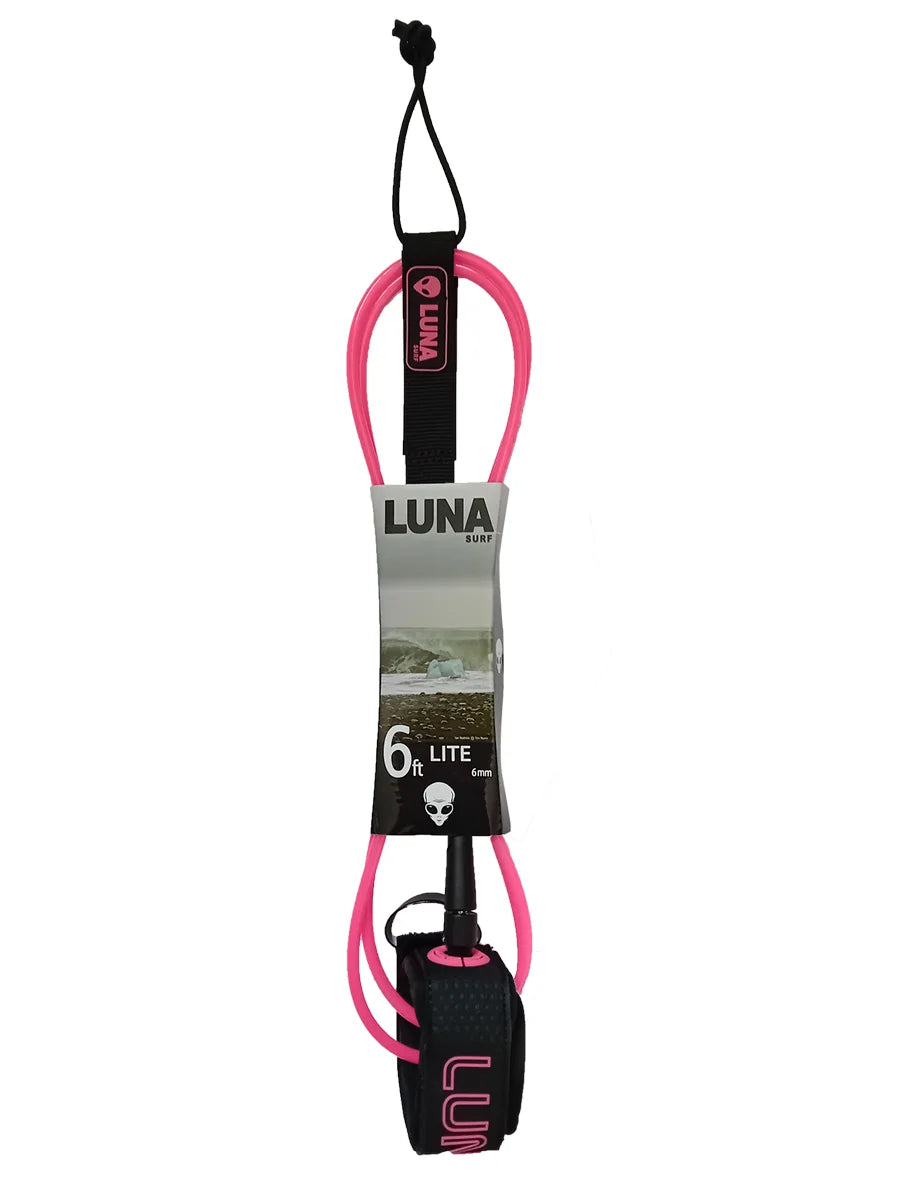 LUNASURF 6ft 6mm Surfboard Leash Pink