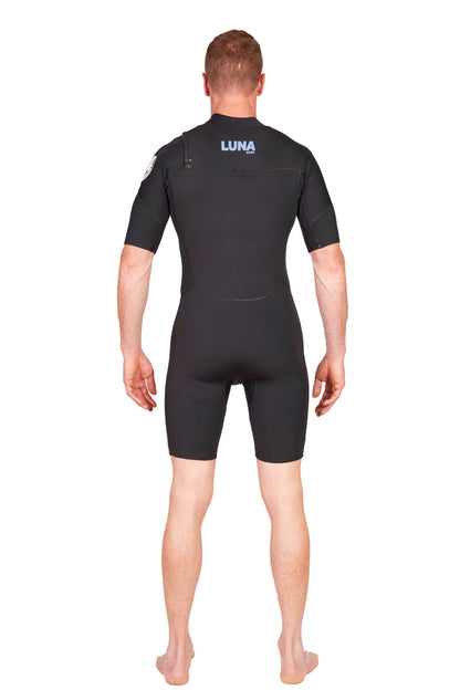 Lunasurf Mens 2mm Shorty Front Zip Wetsuit Yamamoto