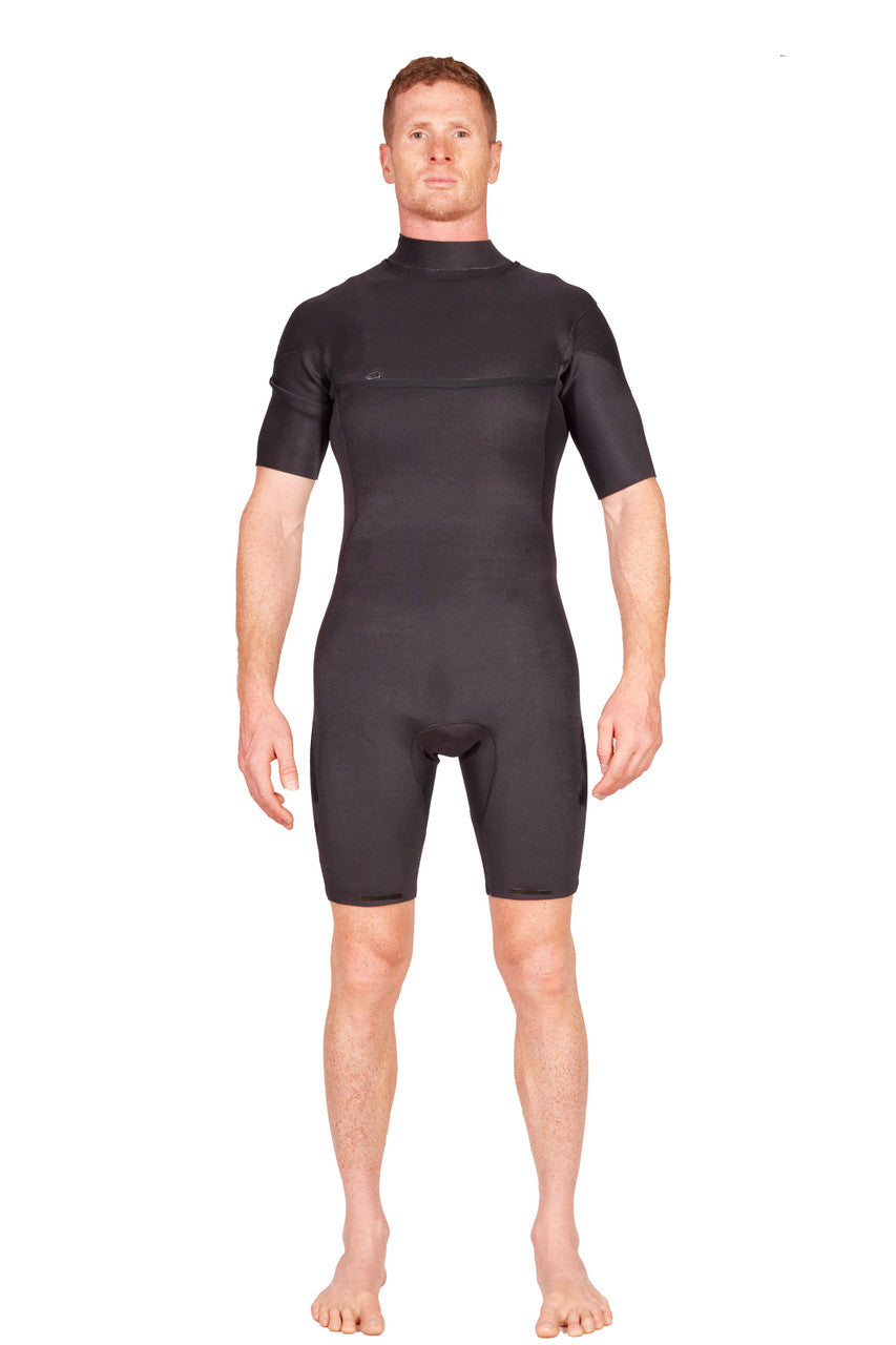 Lunasurf Mens 2mm Shorty Front Zip Wetsuit Yamamoto