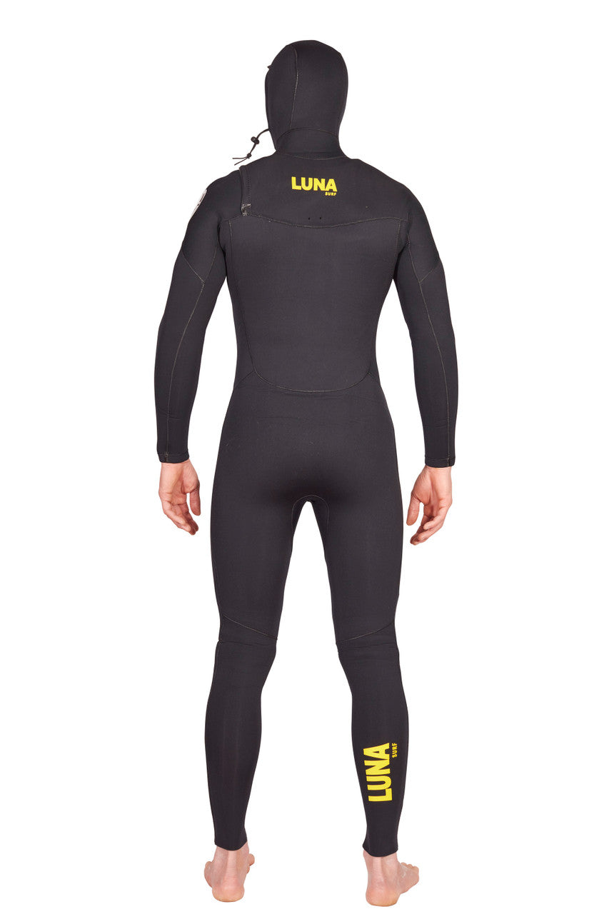 Viking 6/4 Hooded Front Zip Mens Wetsuit Black Yamamoto – Lunasurf