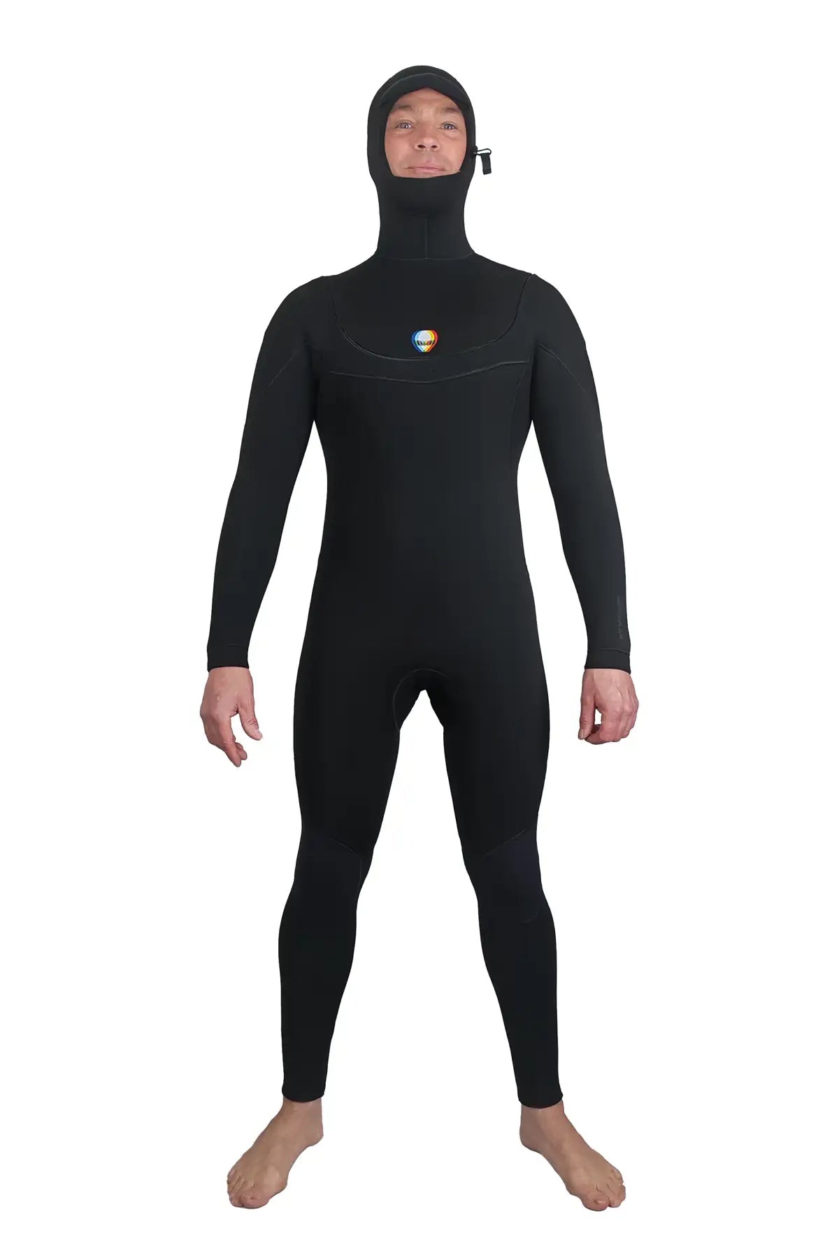 mens black 4mm hooded winter wetsuit
