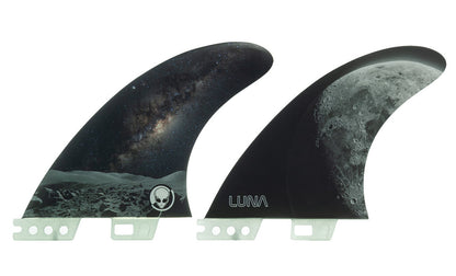 Aletas para tabla de surf Lunasurf Large NF New Frontiers Thruster Dual Tab 2