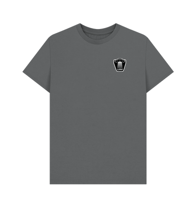 Slate Grey Mens 'UFO BEAMED' Tee | Large Back Print