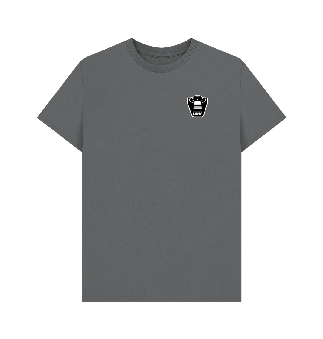 Slate Grey Mens 'UFO BEAMED' Tee | Large Back Print