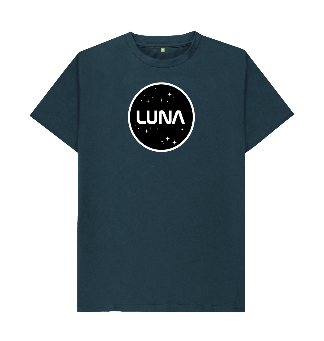 Denim Blue Round Luna Logo Tee