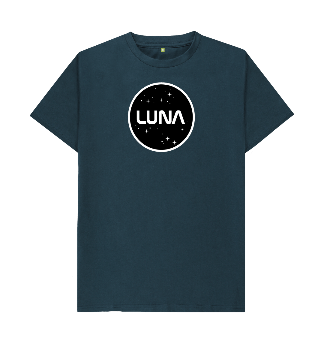 Denim Blue Round Luna Logo Tee