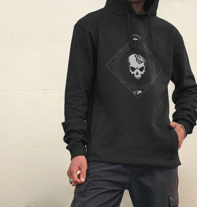 Mens 'Beamed' Black Hoodie
