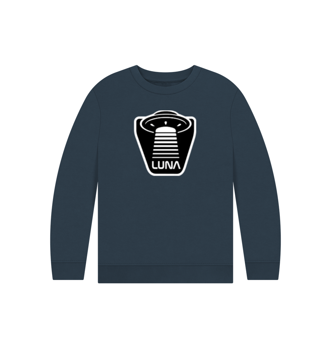 Navy Blue Kids 'UFO BEAMED' Sweater