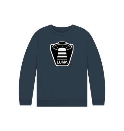 Navy Blue Kids 'UFO BEAMED' Sweater